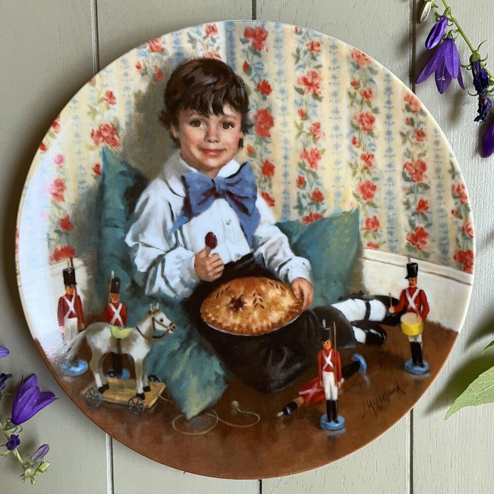 Little Jack Horner Goose Collector Plate Reco John McClelland 1982
